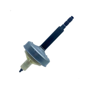 Caixa de Transmissão Completa Original Brastemp (Eixo Curto), cor preta. Componente mecânico em metal para lavadoras, responsável pela agitação e centrifugação do cesto. Peça de reposição genuína para modelos de eixo curto Brastemp.