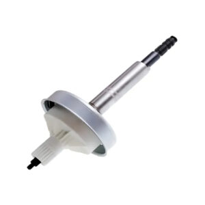 Caixa de Transmissão Completa Original Consul (Modelo Longo), para máquina de lavar. Componente mecânico em metal e plástico com eixo de agitação e cesto, essencial para o funcionamento dos ciclos de lavagem e centrifugação. Peça de reposição genuína.