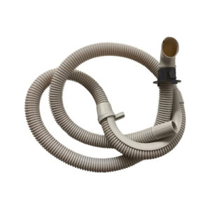 Mangueira de Saída (Drenagem) Original Midea, com 2 metros de comprimento, para Lavadora de Roupas Top Load modelo MA500W13. Mangueira flexível de borracha, utilizada para escoar a água suja da máquina. Peça de reposição genuína.